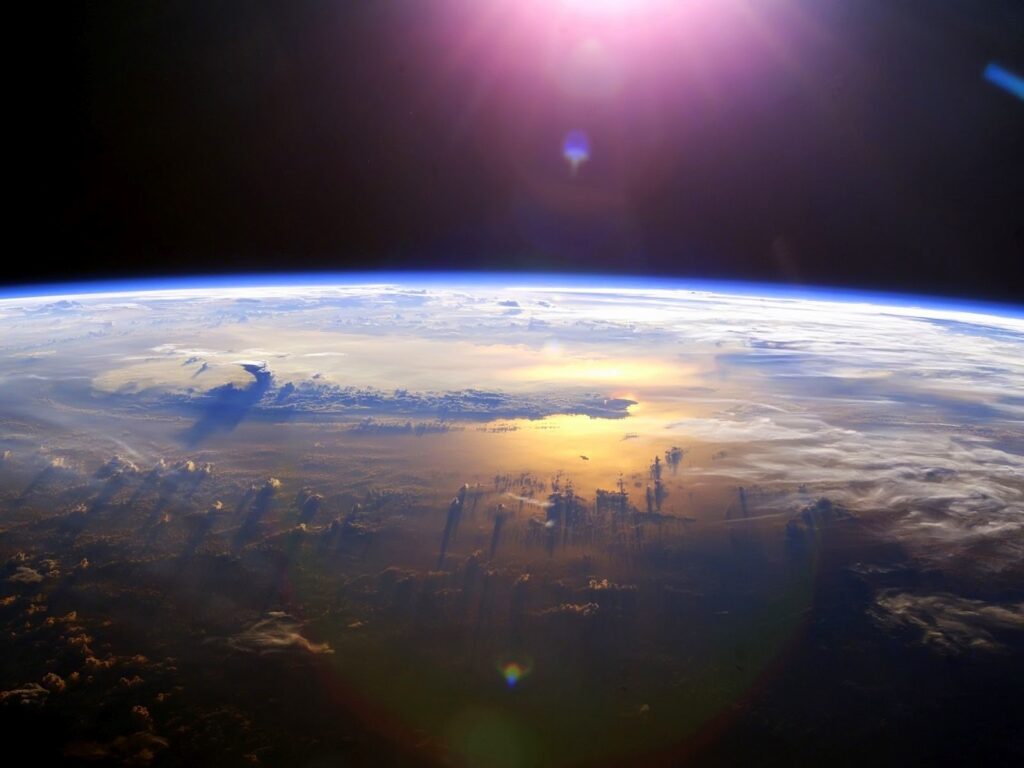 Oceano Pacífico Visto do espaço - Visão do Espaço - View of Pacific Ocean from Space